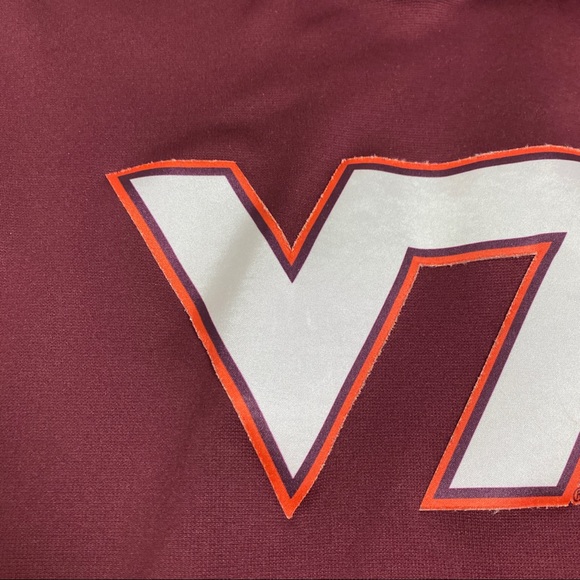 VT Virginia Tech sweatshirt Nike medium maroon and orange - Picture 6 of 12